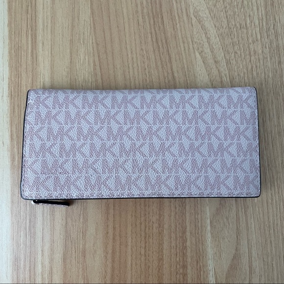 MK monogram pink wallet continental with card wallet - Picture 2 of 6